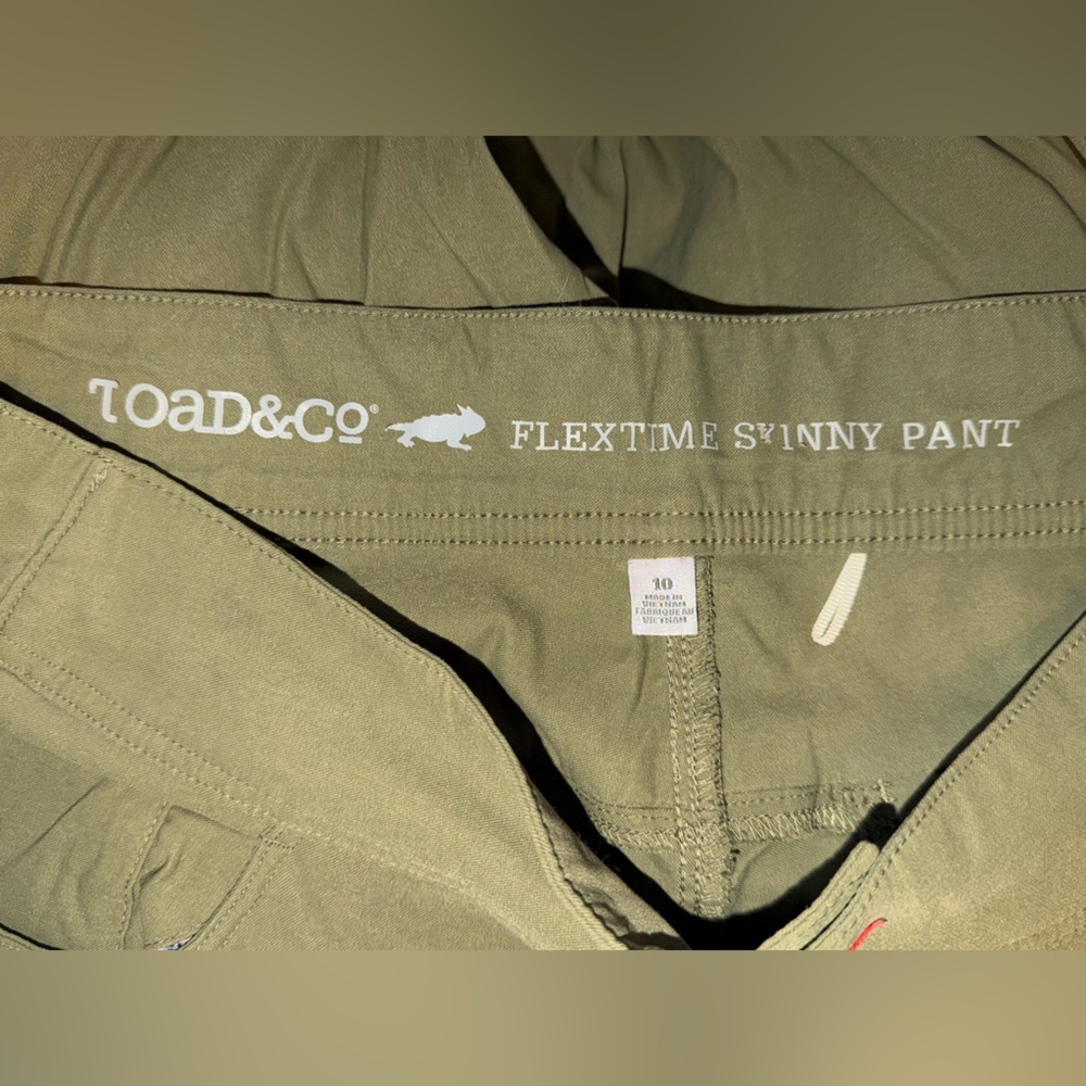 Toad&Co Olive Green Flextime Skinny Pant - Picture 5 of 5